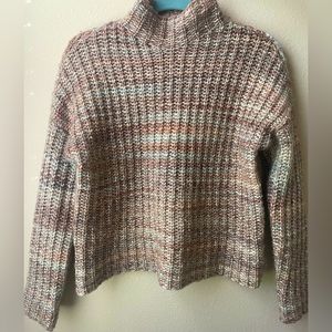 Women’s Marled Mock Turtleneck Sweater multicolor knit